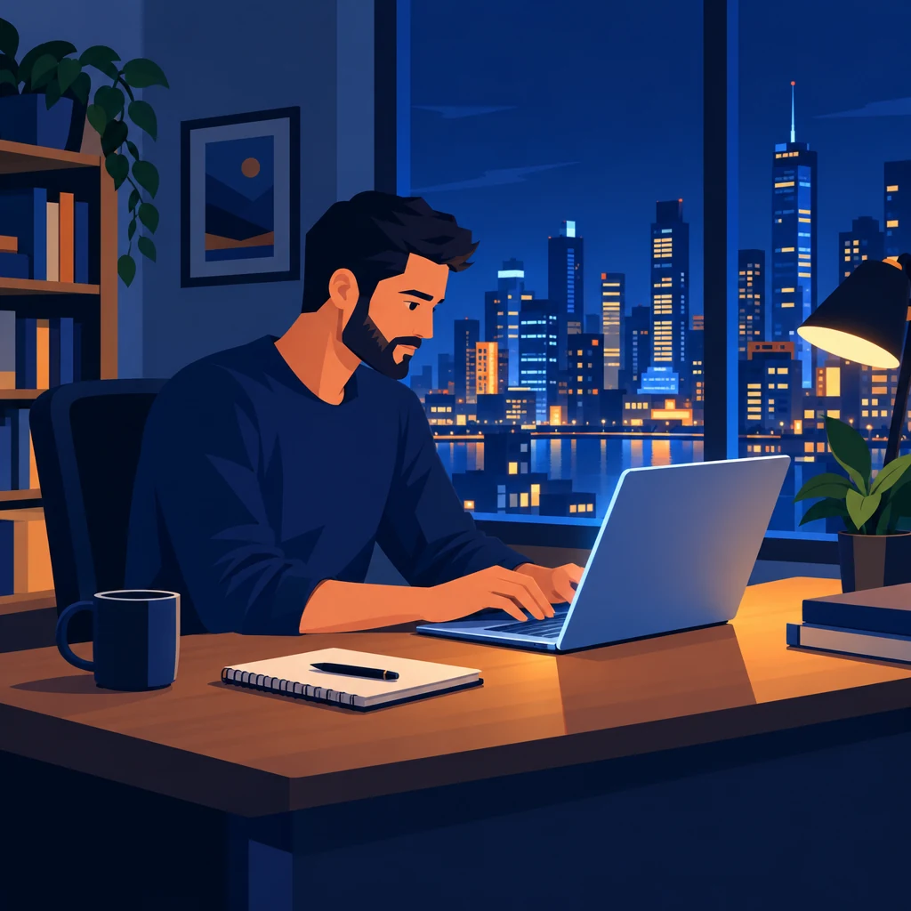 Solo founder using an autonomous AI writing tool to publish SEO content without a content team