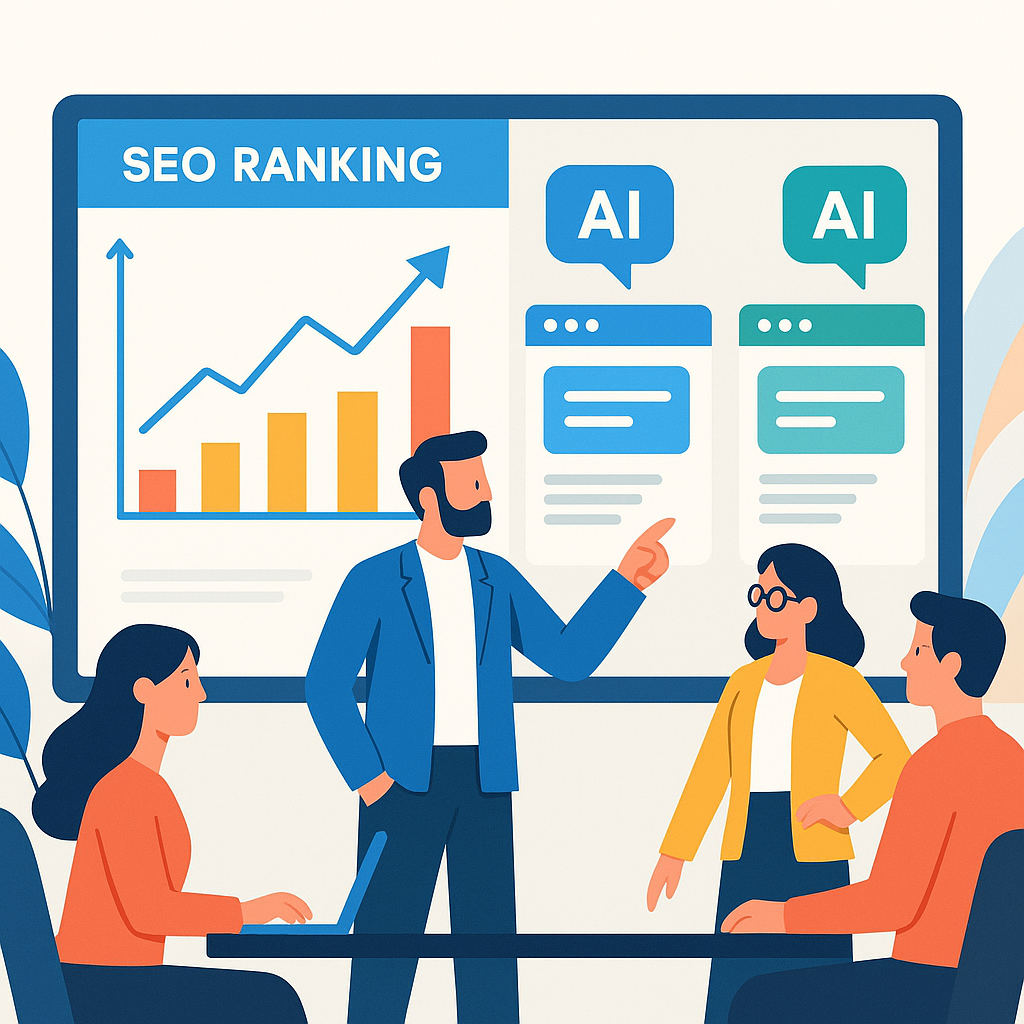 B2B SaaS marketing team comparing best AI writing tools in 2026 on a dashboard screen