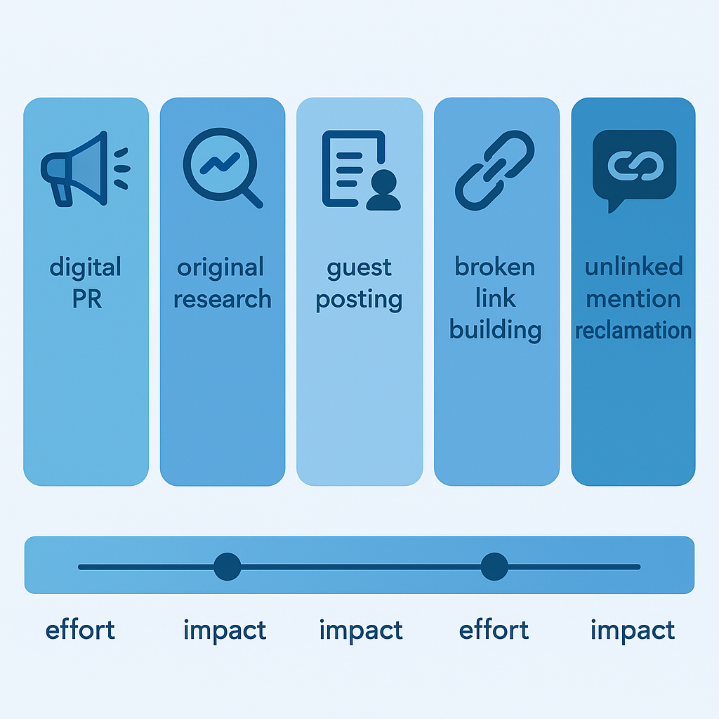 effort to impact ratio comparison of five backlink building techniques for B2B SaaS teams in 2026